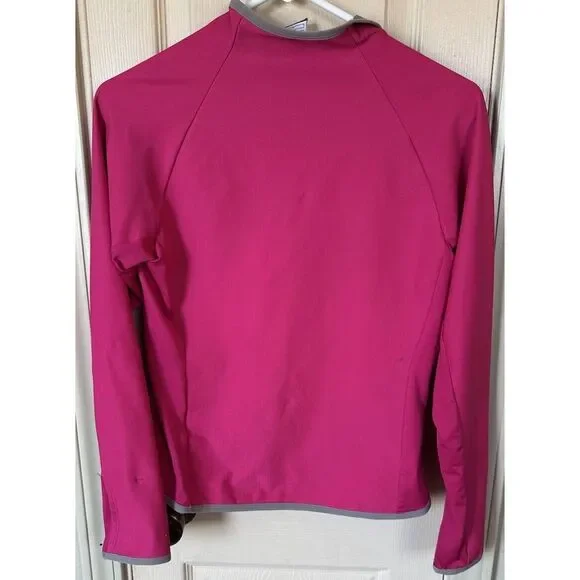 Nike Dri-Fit Girls Lg Pink Full Zip Long Sleeve Athletic Lightweight Jacket - Picture 2 of 4
